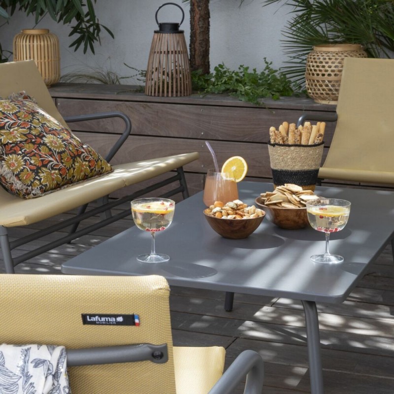 VENCE LaFuma LFM5281 Titane/Titane niedriger rechteckiger Couchtisch VENCE LaFuma LFM5281 Titane/Titane niedriger rechteckiger Couchtisch