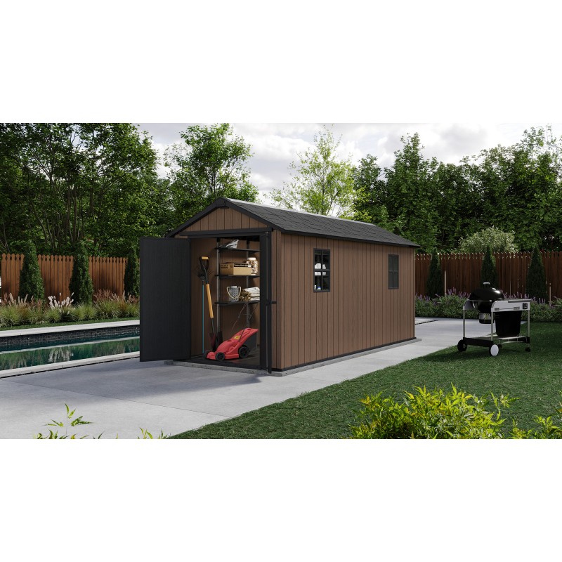 Keter Resin Garden Shed NEWTON PLUS 1575 with Dual Assembly Option Keter Resin Garden Shed NEWTON PLUS 1575 with Dual Assembly Option
