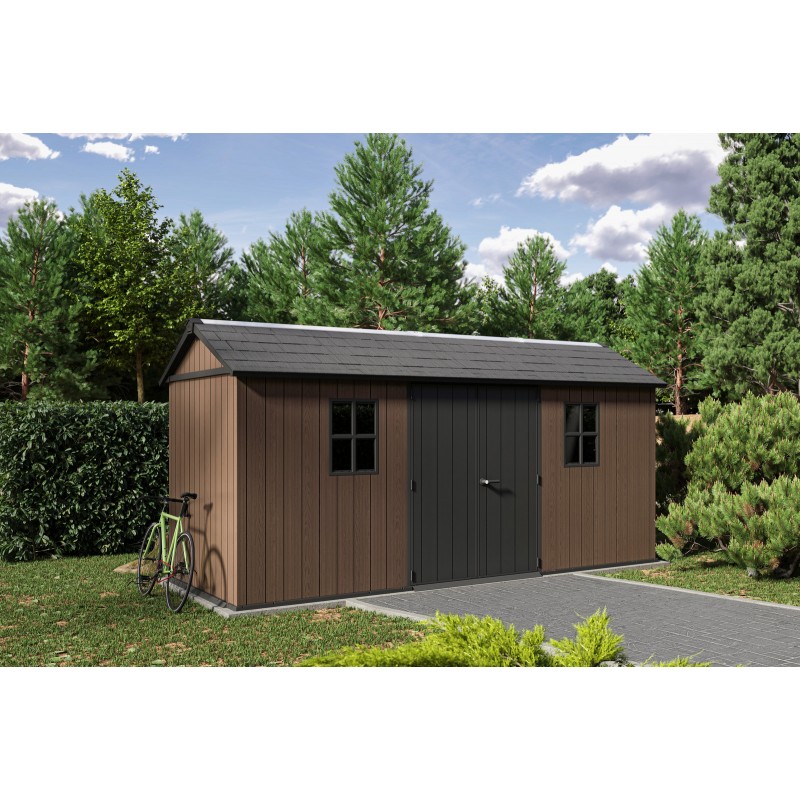 Keter Resin Garden Shed NEWTON PLUS 7515 with Dual Assembly Option Keter Resin Garden Shed NEWTON PLUS 7515 with Dual Assembly Option