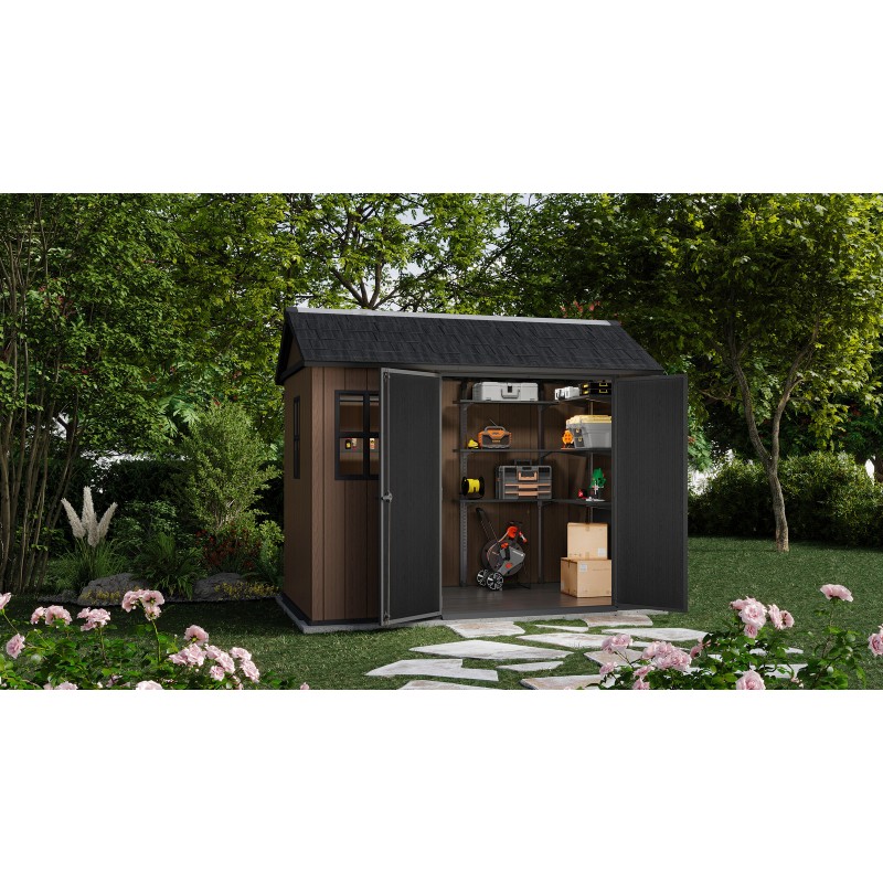 Keter Resin Garden Shed NEWTON PLUS 759 with Dual Assembly Option Keter Resin Garden Shed NEWTON PLUS 759 with Dual Assembly Option