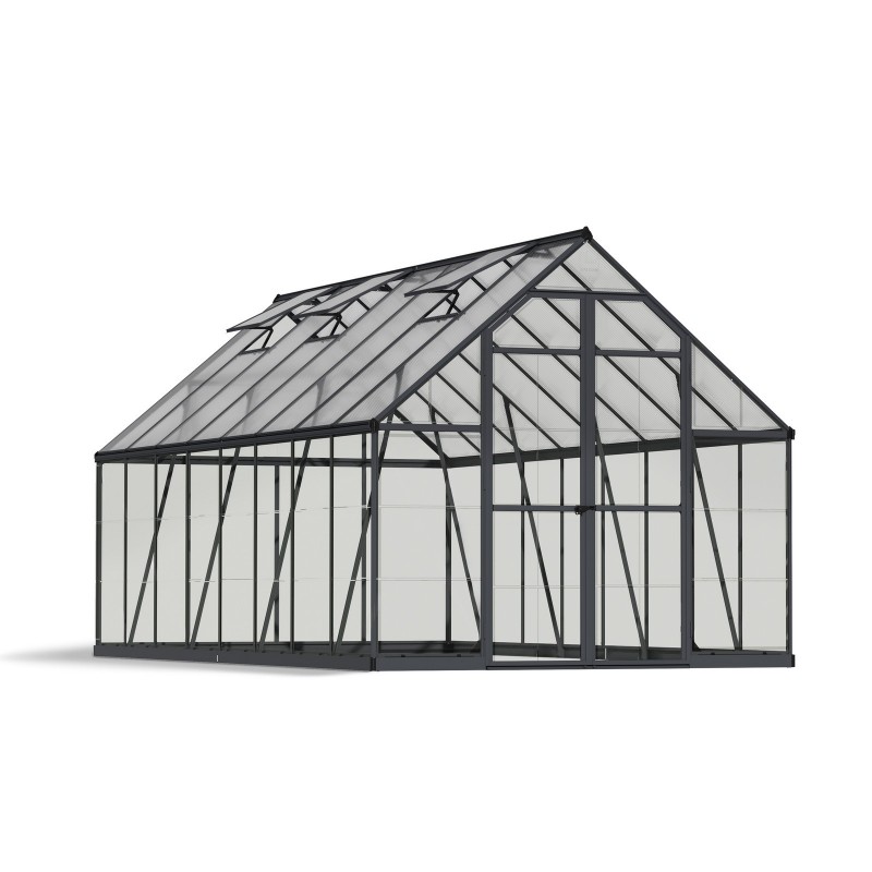 Canopia Balance Hybrid-Gartengewächshaus aus Polycarbonat 487x244x229 cm Grau Canopia Balance Hybrid-Gartengewächshaus aus Polycarbonat 487x244x229 cm Grau