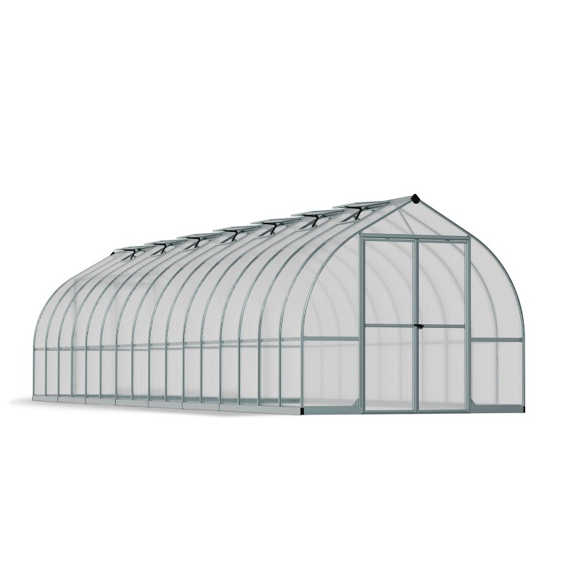 Canopia Bella Doppelschichtiges Polycarbonat-Gartengewächshaus 964 x 244 x 219 cm, Silber