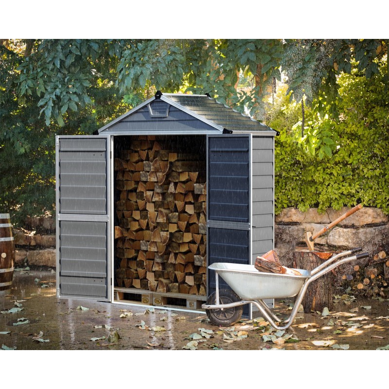 Canopia Skylight Polycarbonate Garden Shed 90X185X217 cm Grey