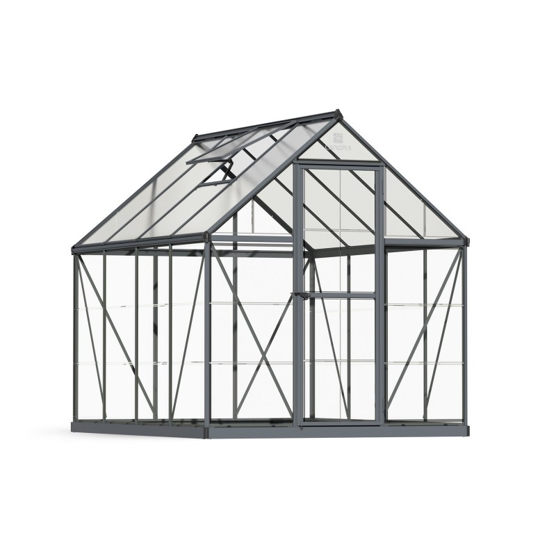Canopia Hybrid Polycarbonat Gartengewächshaus 247x185x208 cm grau