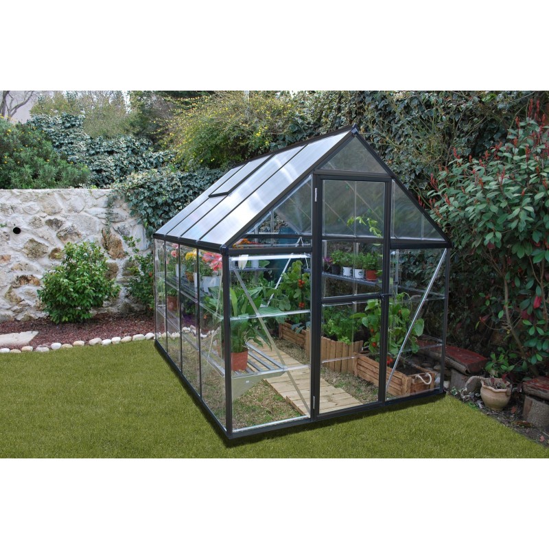 Canopia Hybrid Gartengewächshaus aus Polycarbonat 247x185x208 cm Grau Canopia Hybrid Gartengewächshaus aus Polycarbonat 247x185x208 cm Grau