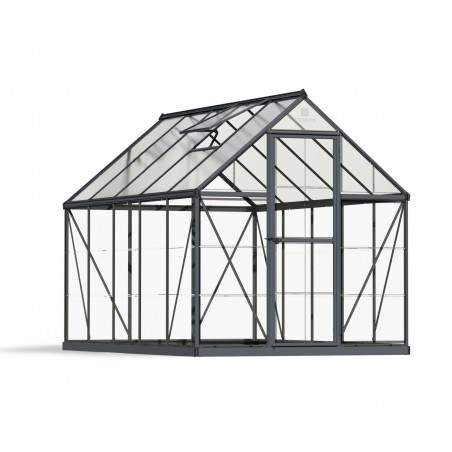 Canopia Hybrid Gartengewächshaus aus Polycarbonat 306x185x208 cm Grau