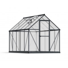 Canopia Mythos Twin-Wall Polycarbonate Garden Greenhouse 306x185x208 cm Grey