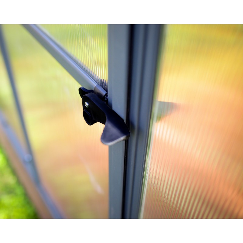 Canopia Mythos Doppelschicht-Polycarbonat-Gartengewächshaus 306x185x208 cm grau