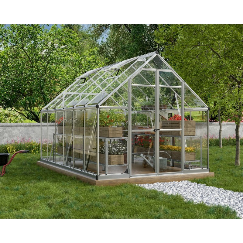 Canopia Octave Gartengewächshaus aus Polycarbonat 367x244x229 cm Transparent Silber Canopia Octave Gartengewächshaus aus Polycarbonat 367x244x229 cm Transparent Silber