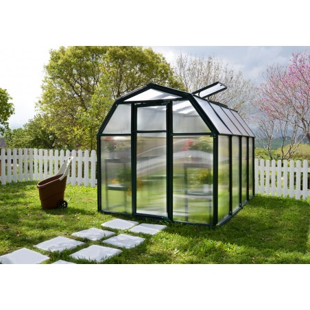 Canopia Eco Grow Twin-Wall Polycarbonate Garden Greenhouse 259x204x198 cm Green