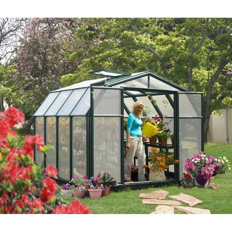 Canopia Hobby Gardener Twin-Wall Polycarbonate Garden Greenhouse 266x266x208 cm Green Canopia Hobby Gardener Twin-Wall Polycarbonate Garden Greenhouse 266x266x208 cm Green