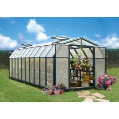 Canopia Hobby Gardener Double Layer Polycarbonate Garden Greenhouse 641X266X208cm Green
