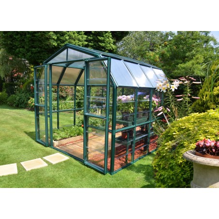 Canopia Grand Gardener Hybrid Polycarbonate Garden Greenhouse 264X265X238 cm Green