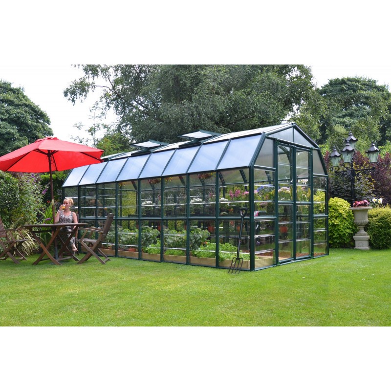 Canopia Grand Gardener Hybrid Polycarbonat Gartengewächshaus 513x265x238 cm grün
