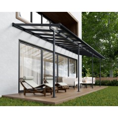 Canopia Sierra Terrassenüberdachung aus Aluminium 2.3x6.7 m Grau