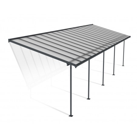 Canopia Sierra Terrassenüberdachung aus Aluminium 3x10.4 m Grau