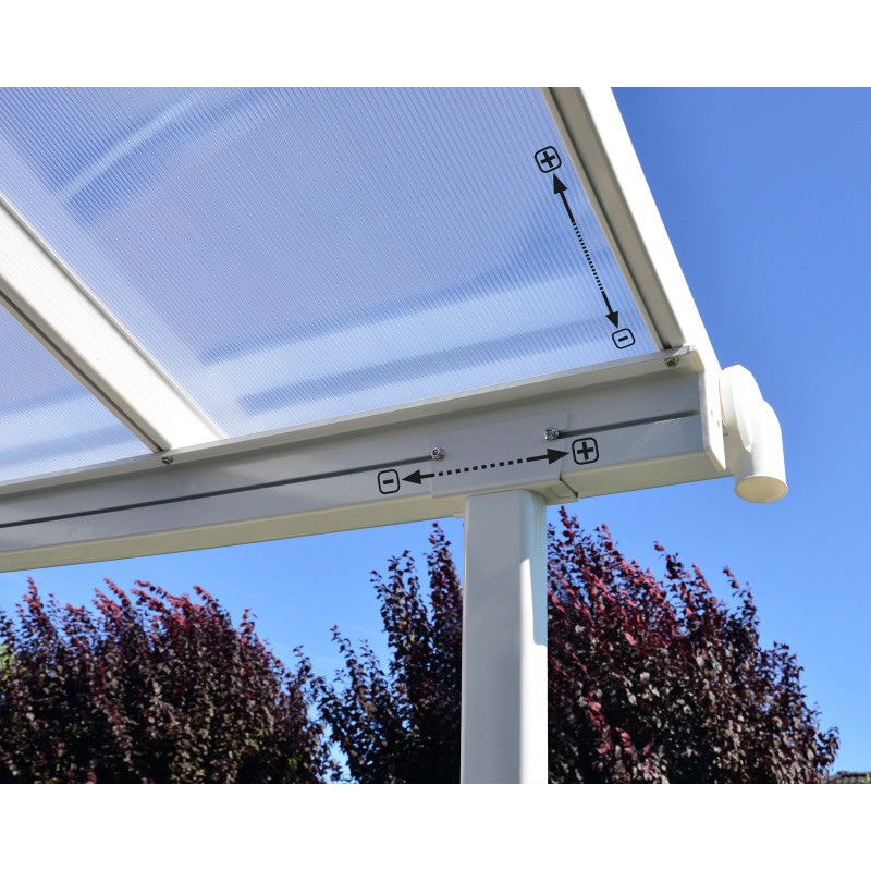 Canopia Sierra Pergola Attached in Aluminum 2.3X4.5 m White Canopia Sierra Pergola Attached in Aluminum 2.3X4.5 m White