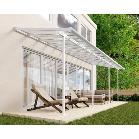 Canopia Sierra Pergola aus Aluminium, befestigt, 2,3 x 6,7 m, Weiß