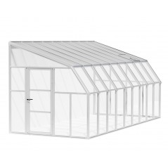 Canopia Wintergarten-Veranda aus Polycarbonat, 2,7 x 5,7 m, Weiß