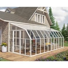 Canopia Sun Room Wintergarten aus Polycarbonat 2.7x6.3 m Weiß