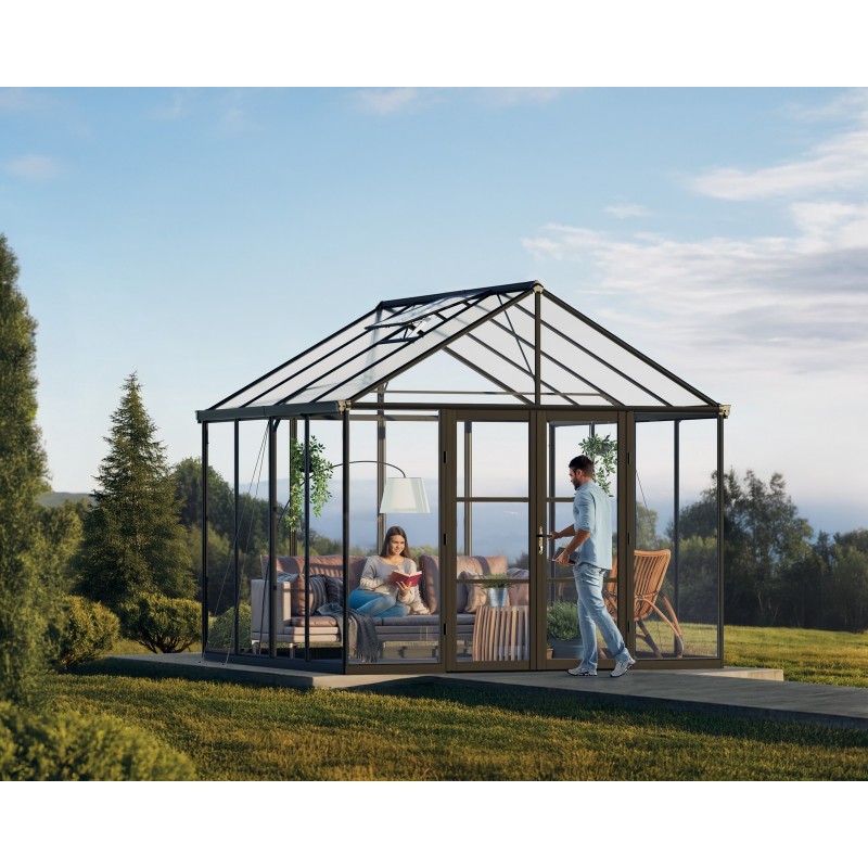 Canopia Aria Hybrid-Gartengewächshaus aus Polycarbonat 308x304x285 cm Schwarz