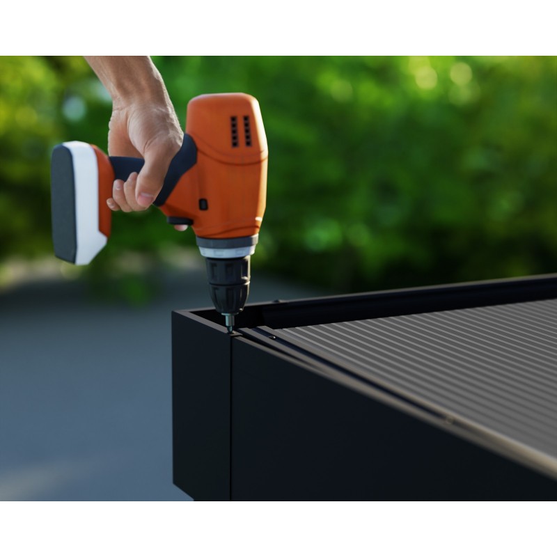 Cannopia OSLO aus Aluminium 6 x 6 m Schwarz