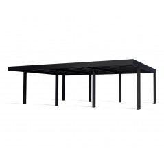 Canopia Oslo Carport aus Aluminium 6x9 m Schwarz