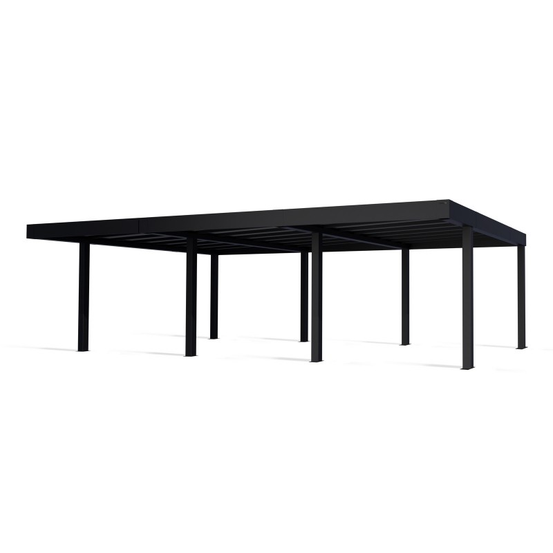 Canopia Oslo Carport aus Aluminium 6x9 m Schwarz