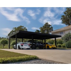 Canopia Oslo Carport in Aluminium 6x9 m Black
