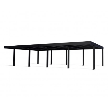 Canopia Oslo Carport aus Aluminium 6x12 m Schwarz