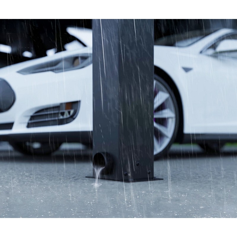 Canopia Oslo Carport aus Aluminium 6x12 m Schwarz