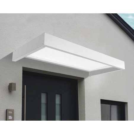 Canopia Sophia Door Awning 215x95 cm - White Frame, Opal White Panels