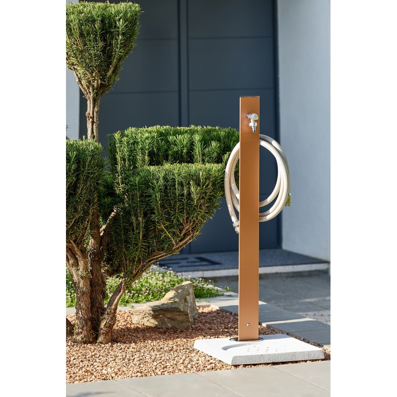 Aquapoint Triangle Ground Garden Column Fountain Terracotta