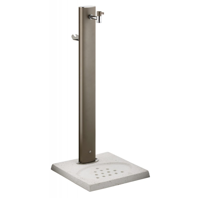 Aquapoint Totem Bodenbrunnen für den Garten Säulenbrunnen Taubengrau