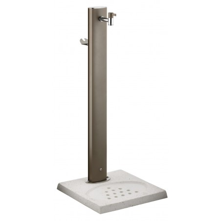 Aquapoint Totem Ground Garden Column Fountain Dove Grey