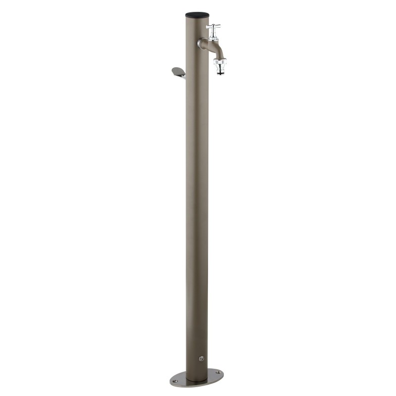 Aquapoint Loop Ground Garden Column Fountain Dove Grey