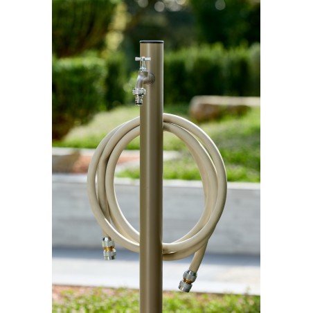 Aquapoint Loop Ground Elfenbeinfarbener Gartensäulenbrunnen