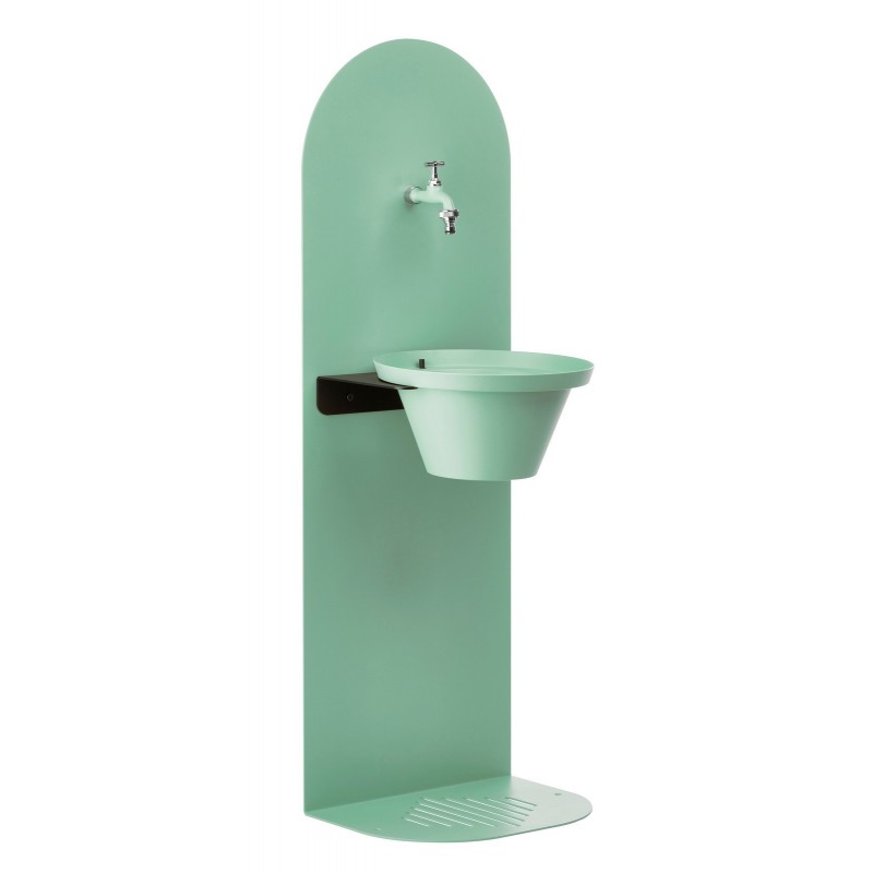 Aquapoint Ground Fountain Garden Column Fountain Sage Green