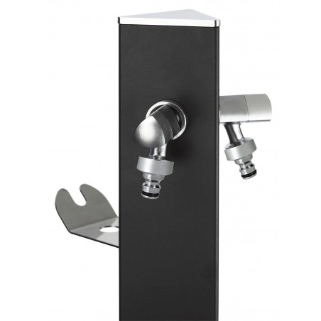 Aquapoint Triangle Underground Garden Column Fountain Black Metal