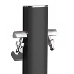 Aquapoint Totem Underground Gartensäulenbrunnen aus schwarzem Metall