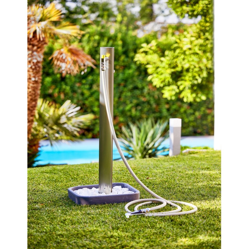 Aquapoint Steel-O Underground Garden Column Fountain Chrome