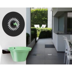Aquapoint Wall Fountain Daisy Sage Green Garden Fountain