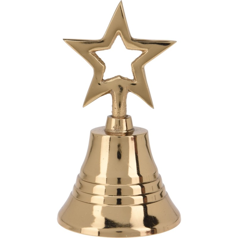 5 x 10 cm große goldene Aluminiumglocke. Einzelstück