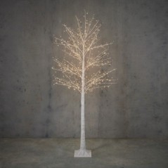 Weißer Baum mit 576 klassischen weißen LEDs mit Timer