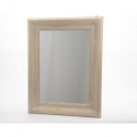 Mirror with natural wood frame