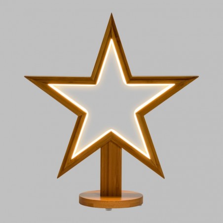 Stern mit Sockel, H35 cm, warmweiße LED