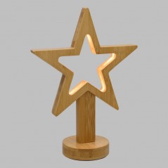 Stern mit Sockel, H25 cm, warmweiße LED