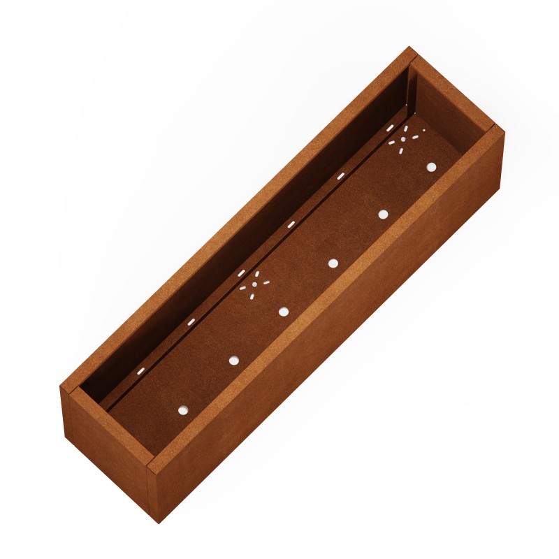 Herstera Pflanzkübel PLANTER 40 aus Cortenstahl 150x40x50 cm