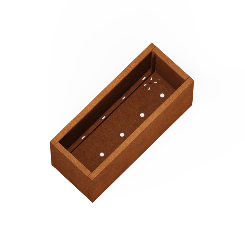 Herstera Pflanzkübel PLANTER 40 aus Cortenstahl 100x40x50 cm