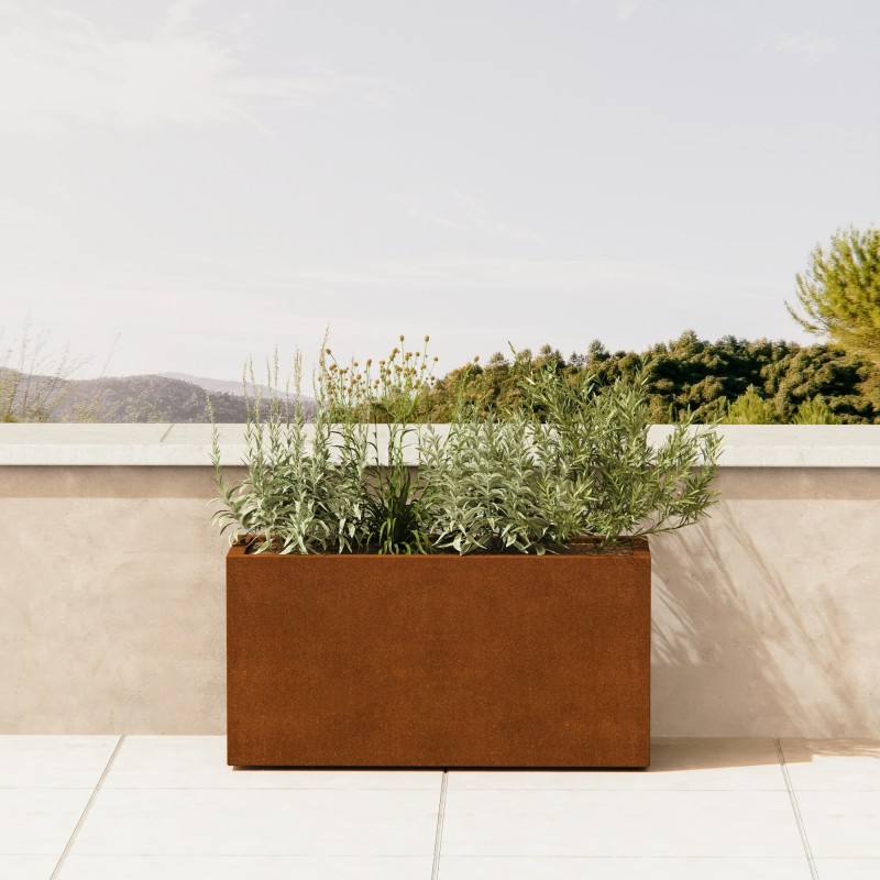 Herstera Pflanzkübel PLANTER 40 aus Cortenstahl 100x40x50 cm
